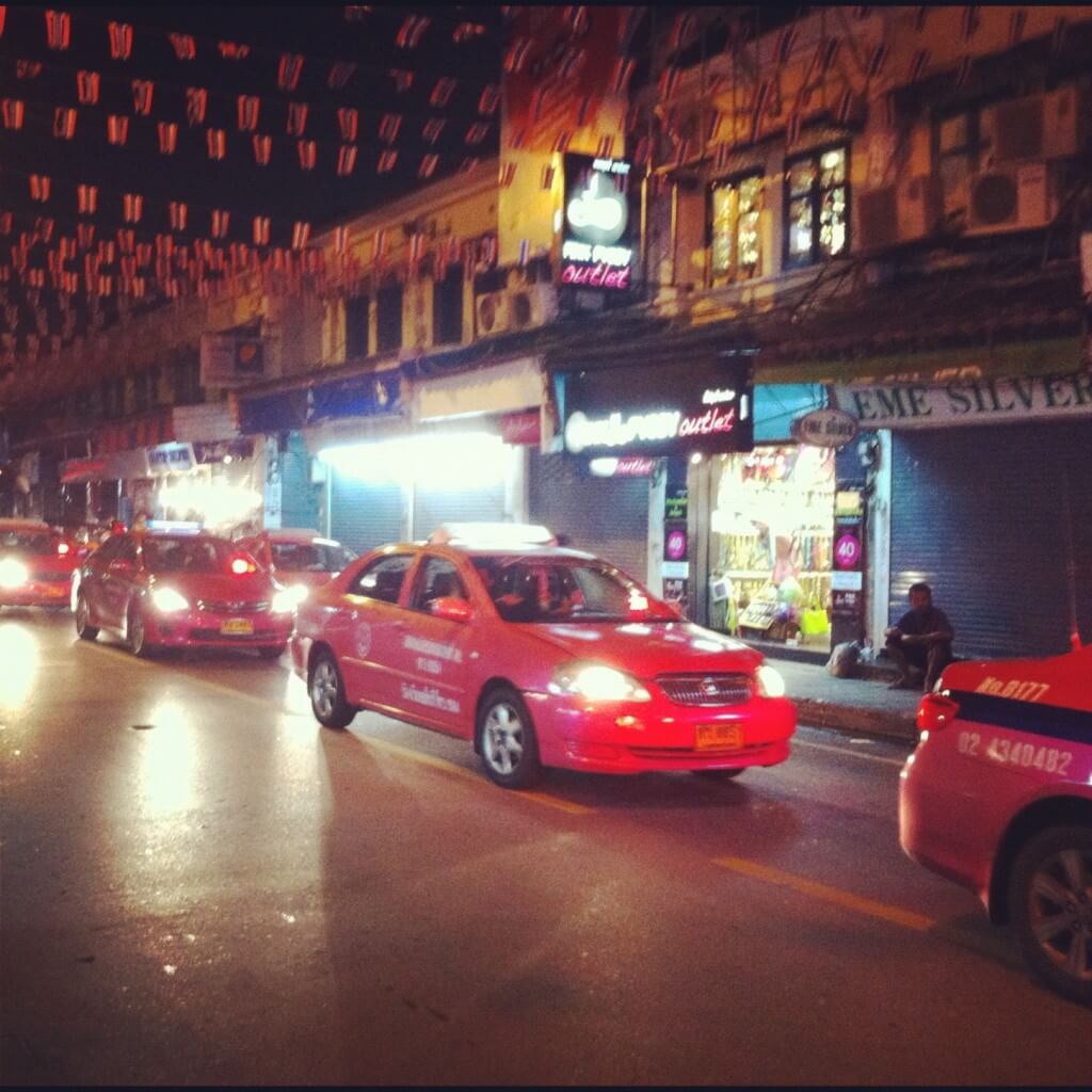 Pink taxis in Bangkok