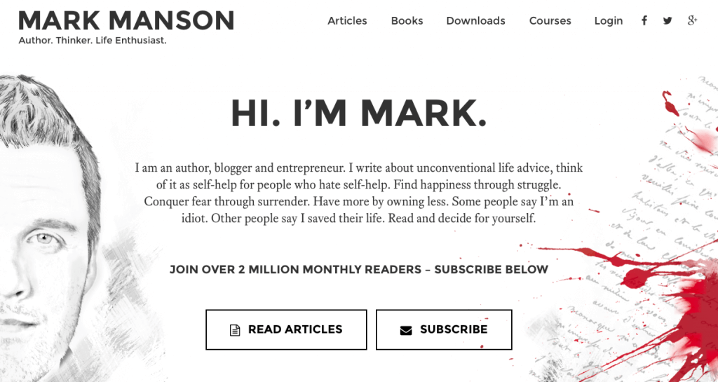 mark manson website