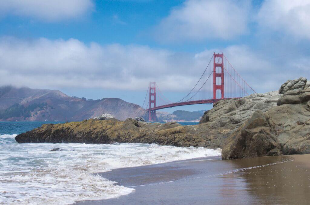 Bay bridge baker beach