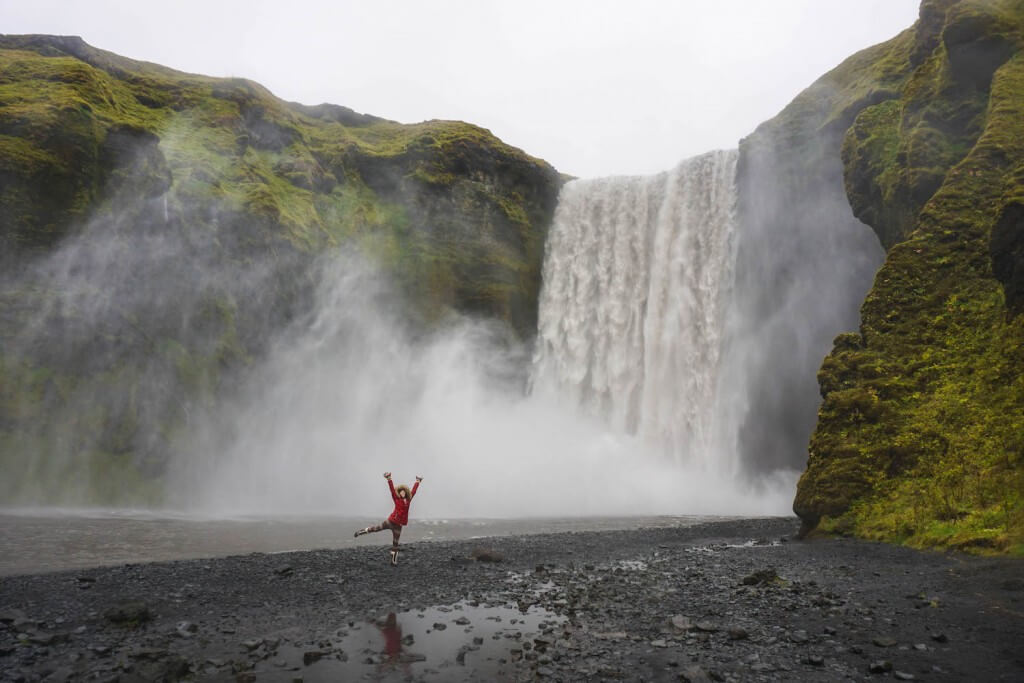 Skógafoss waterfall iceland ring road itinerary