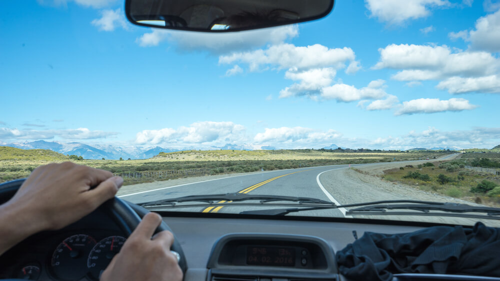 driver on a road trip