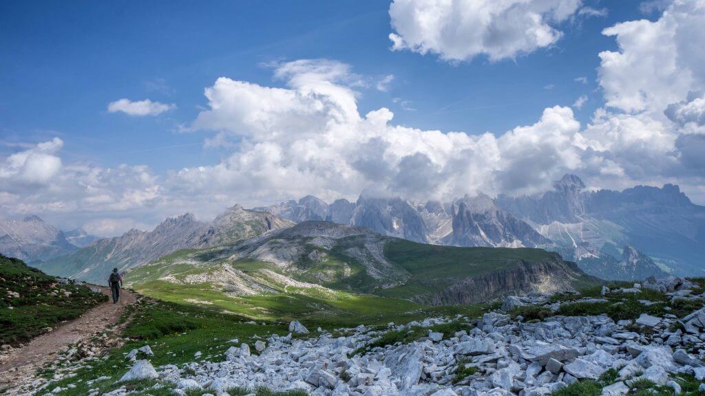 hiking in the dolomites