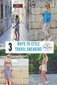 Want to be comfortable and fashionable when you travel? Here are three great ways to style sneakers so that you can look fabulous on the go!