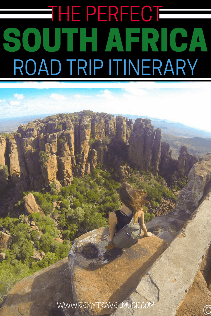 A perfect itinerary for your next South Africa road trip! Starting from Johannesburg, passing through Golden Gate Highlands National Park, Drakensberg Mountains, Coffee Bay, plus the tallest Bungee Jump in the world, accommodation tips and a route map | Be My Travel Muse