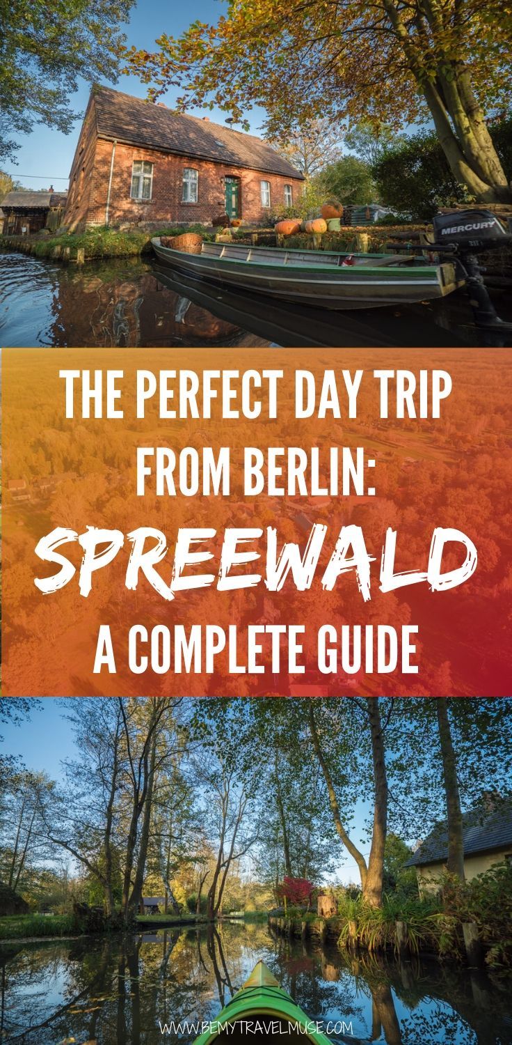 A guide to the perfect day trip to Spreewald, Germany. Read how you can see the beautiful fall foliage, intense greenary, and get tips on how to get there, and when to go to avoid other tourists | Be My Travel Muse #Spreewald #Germany