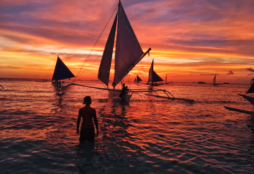philippines boracay sunset