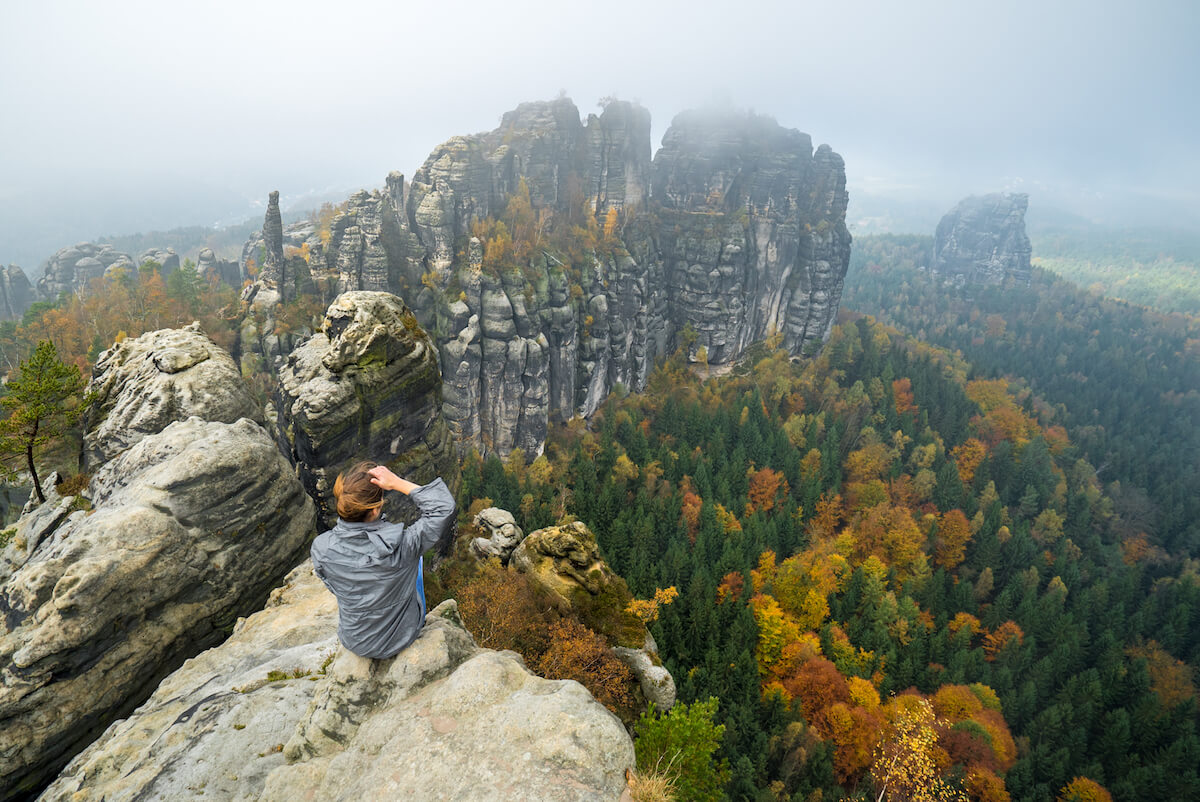 Saxon Switzerland autumn in germany