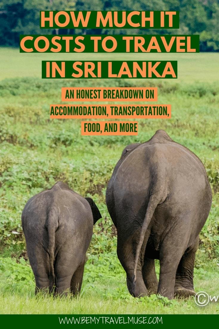 How much it really costs to travel in Sri Lanka? I was able to travel in Sri Lanka on $31/day. This article breaks down the accommodation, transportation, food and other costs to help you plan an amazing trip to Sri Lanka on a budget. #SriLanka #SriLankaTravelTips