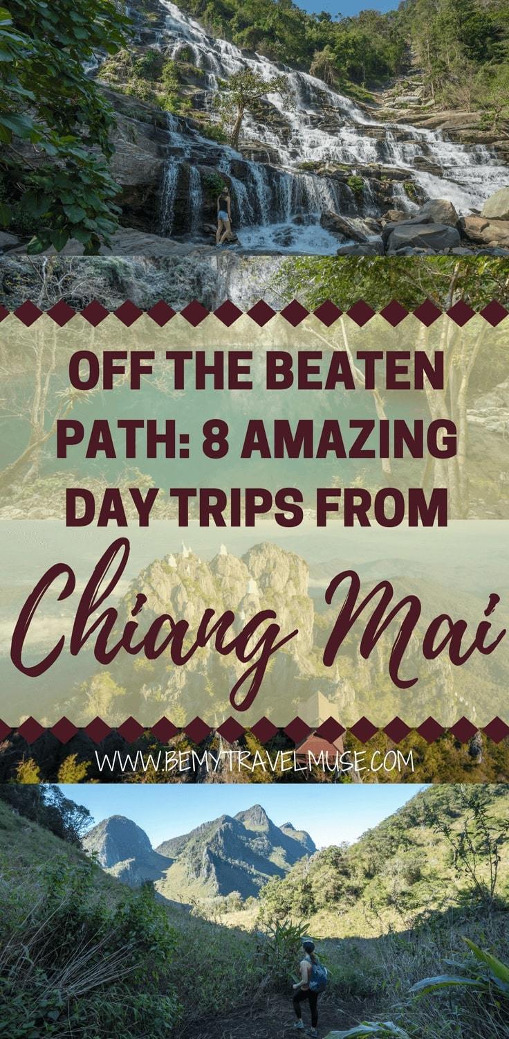 Want an off the beaten path experience from your Chiang Mai trip? Here are 8 amazing day trips from Chiang Mai that you can take. See amazing waterfalls, go for a day hike, check out a cenote (yes!) that is little known to tourists, and so much more! Details, photos and other tips included | Be My Travel Muse | Chiang Mai travel tips | backpacking Chiang Mai | Northern Thailand things to do