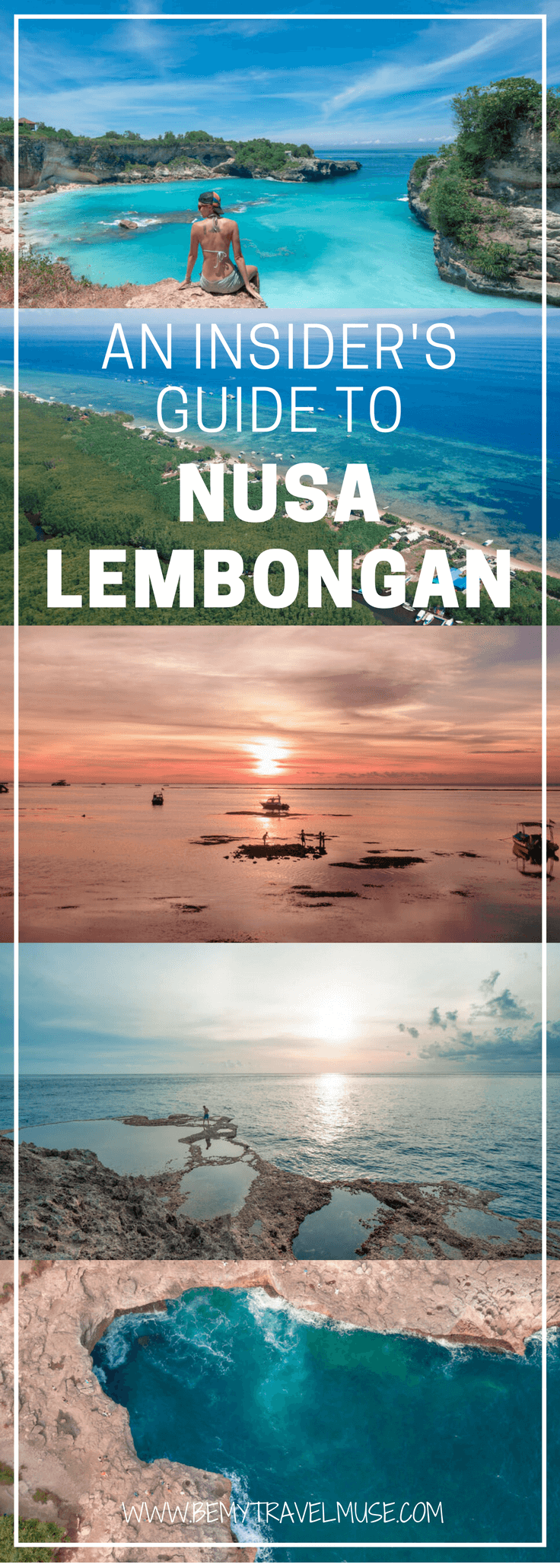 Here is your ultimate guide to Nusa Lembongan, Indonesia. Where to go, things to do, how to get around, where to stay, and some other insider tips included. They say this island is how Bali used to be, so go now before it's too late | Be My Travel Muse | Solo female travel