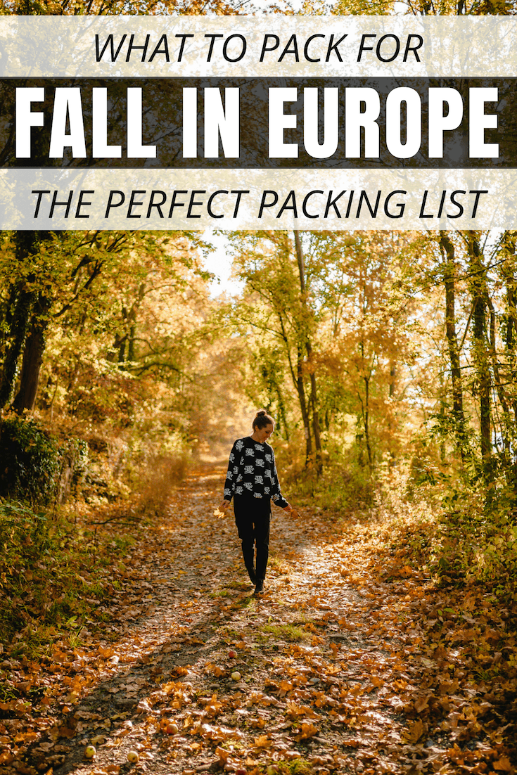 Packing for your fall holiday in Europe can be easy, light and stylish! Here are my best tips on how to pack for fall in Europe, a complete packing list, and a cute kit with the best clothes to bring to Europe in the fall that you can purchase immediately! #FallPackingList #FallTravelTips