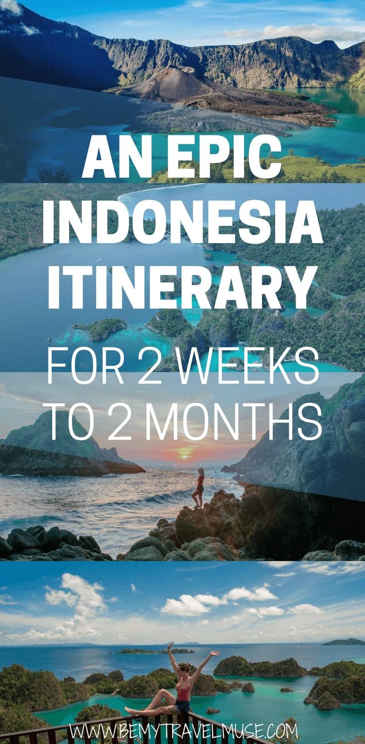 indonesia trip itinerary from india