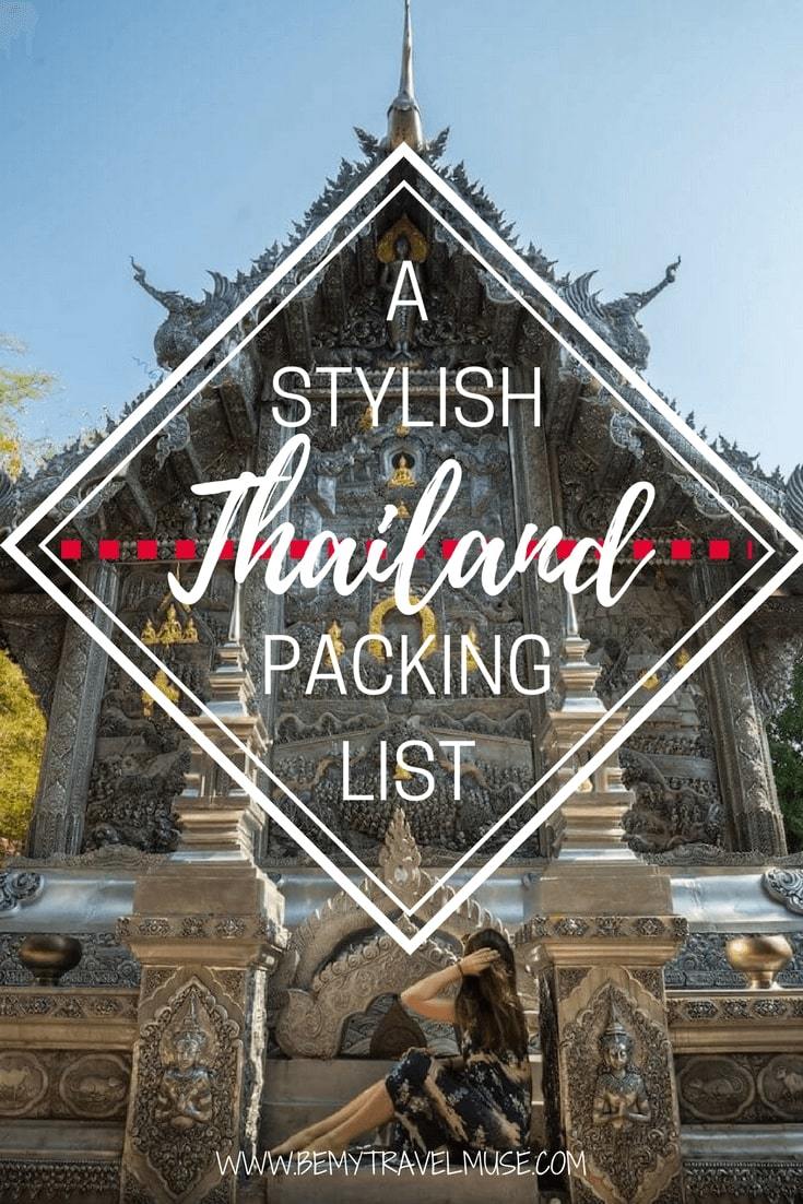 The ultimate packing list for your next Thailand trip! Want to do carry-on only, but do not want to skimp on fashion and fun? What toiletries should you bring from home to Thailand? All that and many other things to note about what to pack are in the article! Be My Travel Muse | Thailand packing list | Thailand travel tips | Solo travel in Thailand Southeast Asia | Women packing list for Southeast Asia