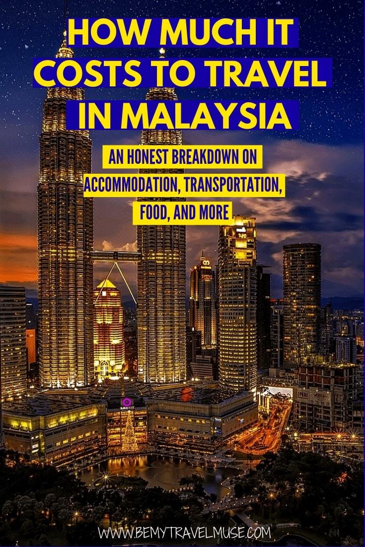 How much it really costs to travel in Malaysia? I was able to travel in Sri Lanka on $37/day. This article breaks down the accommodation, transportation, food and other costs to help you plan an amazing trip to Malaysia on a budget. #Malaysia #MalaysiaTravelTips