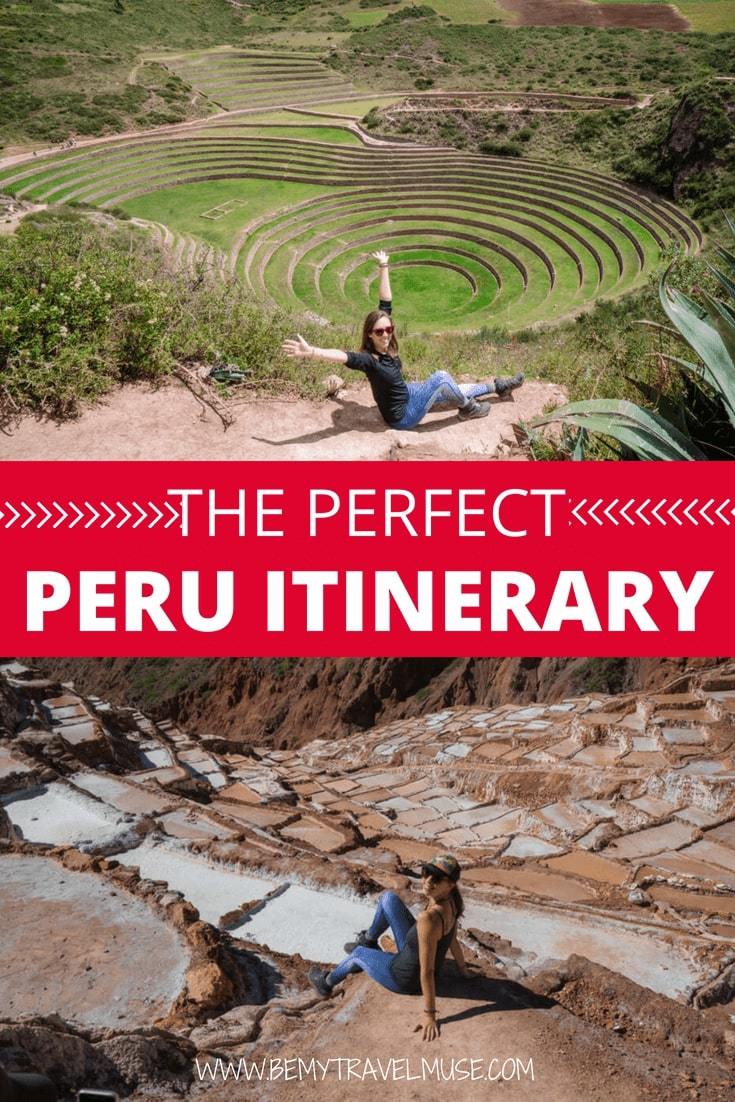 Visiting Peru? Here's an awesome Peru itinerary that covers Lima, Cusco, Huacachina, Rainbow Mountain, The Amazon, and so much more. This itinerary is a South American adventure dream come true! #Peru #PeruItinerary #SouthAmerica