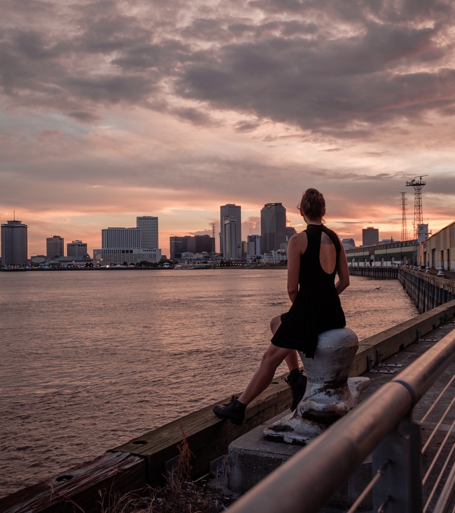 Sunset at Crescent Park in the Bywater