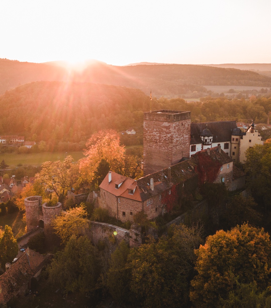 autumn in germany Burg Gamburg