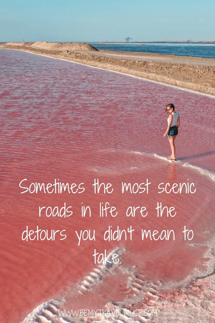 Sometimes the most scenic roads in life are the detours you didn't mean to take #TravelQuotes #RoadTripQuotes