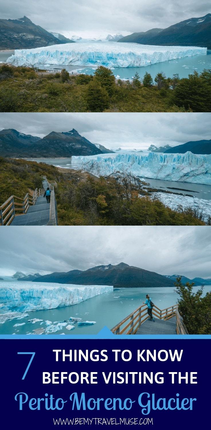 Important tips you need to know about the Perito Moreno glacier in Los Glaciares National Park, Argentina, to help you plan an amazing trip on different budget and timeline. It is a bucket list item you NEED to check out! #peritomorenoglacier #glaciertrekking