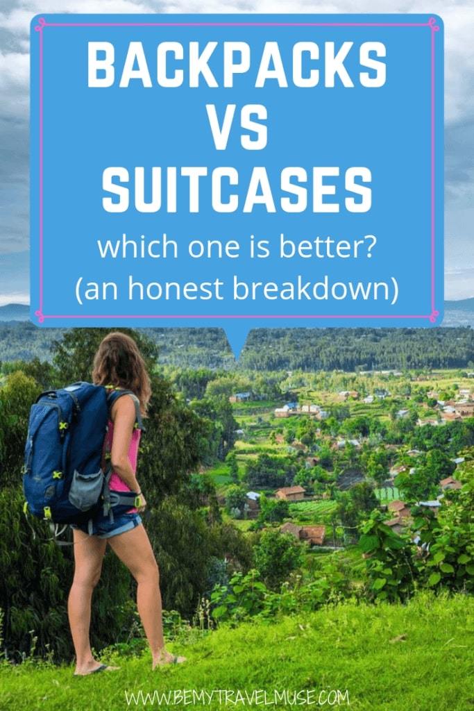 Wondering if you should travel with a suitcase or a backpack? This article breaks down the pros and cons of carrying a suitcase and a backpack, and helps you determine what would work best for you. Click to read now!