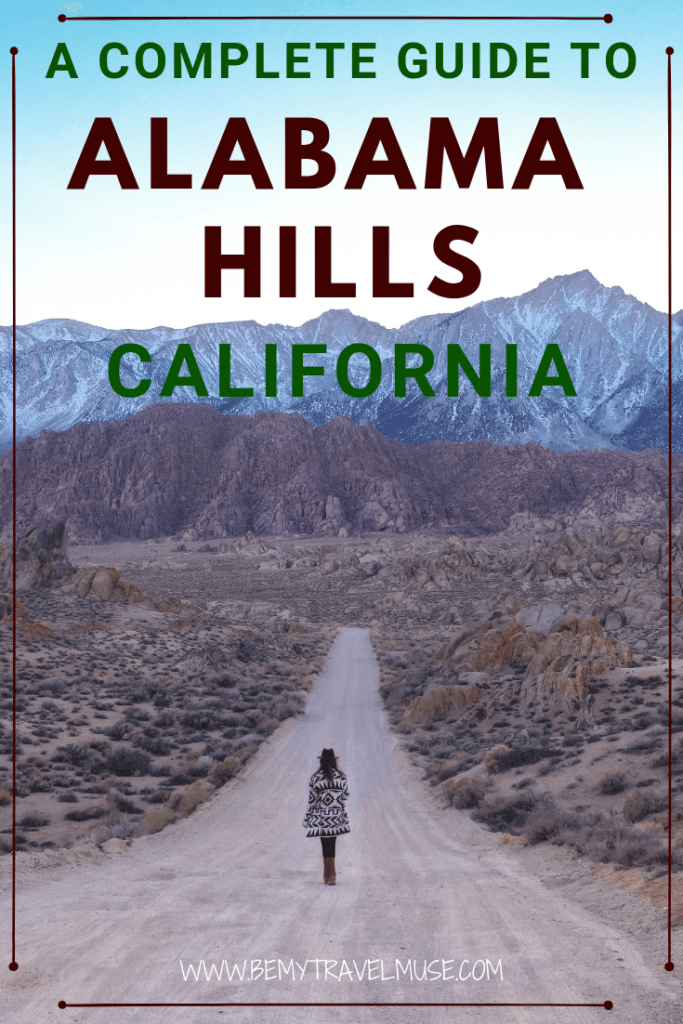 A complete guide to Alabama Hills, California | Photography tips, hiking guides, specific guides to the arches, best times to go, plus how to get an awesome milky way photo! 