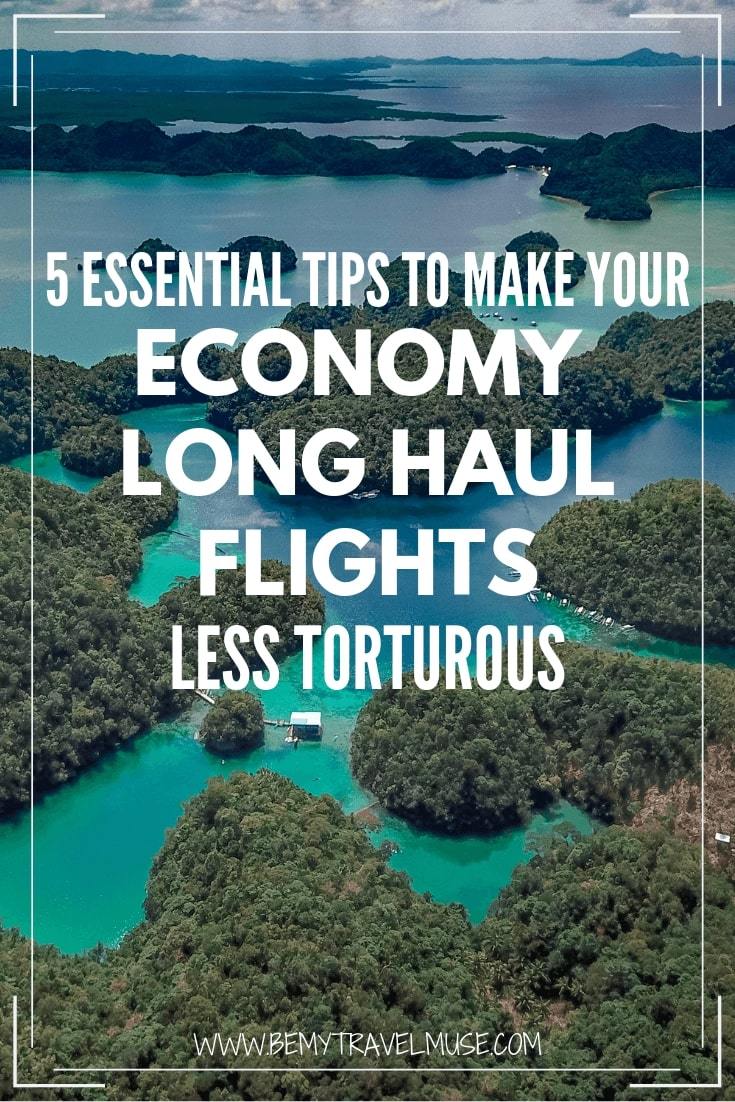 Click to read my best tips on surviving an economy long haul flights!