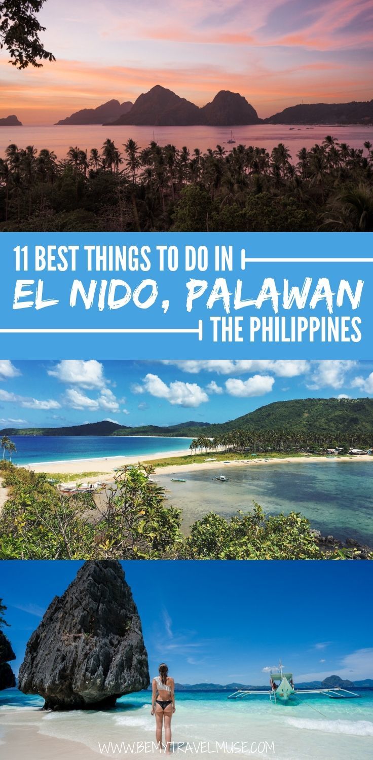  Návštěva El Nido? Tady jsou 11 Nejlepší věci, které můžete dělat v tomto krásném ráji v Palawanu, Filipíny. Kliknutím si přečtete seznam a začněte plánovat nejlepší ostrovní výlet do El Nido! # ElNido