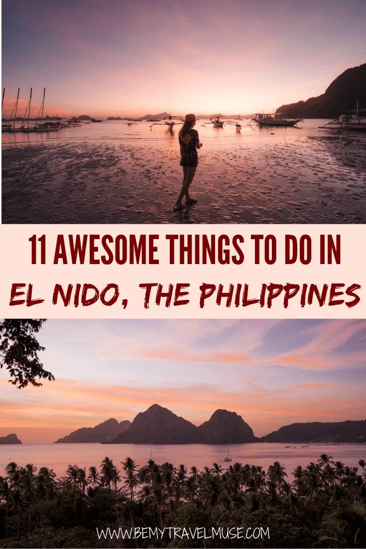 ここでは、フィリピンのEl Nido,Palawanで行うべき11の素晴らしいことを紹介します！ アイランドホッピング、カヤック、スキューバダイビングからハイキングまで、このリストはエルニドへの旅行を最大限に活用することを保証します#ElNido