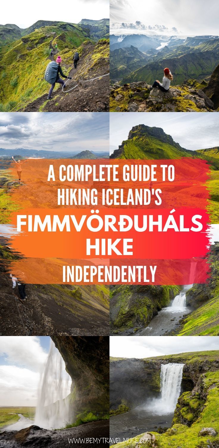 A complete guide to hiking Iceland's Fimmvörðuháls Hike independently, from where to begin, what to bring, what to expect, and a complete itinerary to help you plan your hike in one of the most popular hikes in Iceland.