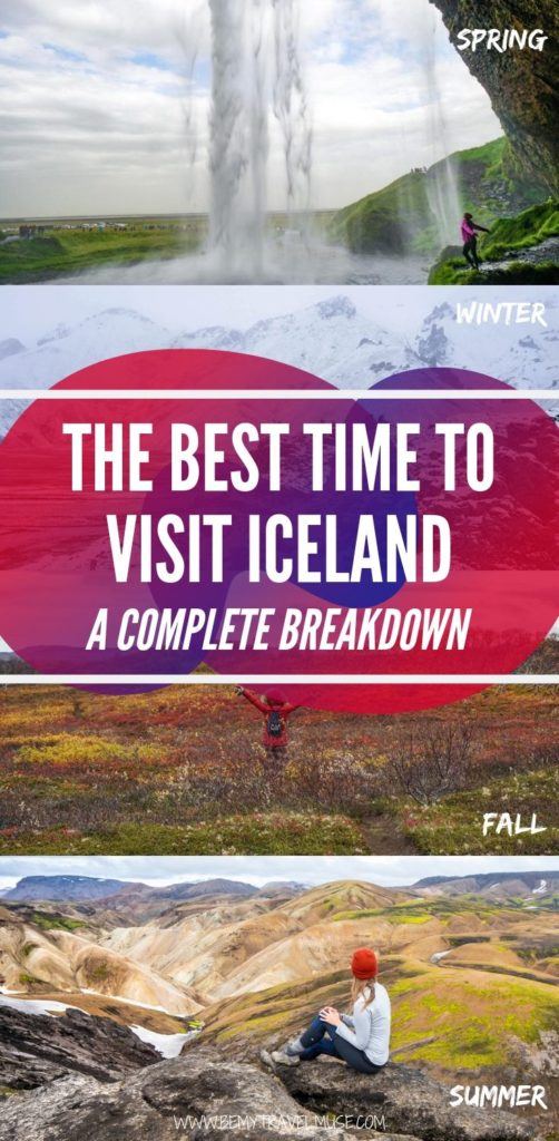 When should you go to Iceland - winter, spring, summer or the fall? Here's a complete breakdown of the pros and cons of visiting Iceland during each season to help you decide when is the best time to visit Iceland and plan your trip accordingly. #Iceland