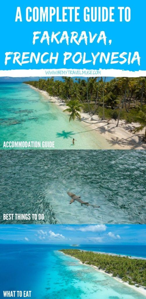 Here's a complete travel guide to Fakarava, French Polynesia. Find out how to get to the island, what are the best things to do, where should you stay, what food to eat, and where the most beautiful beaches are! #FrenchPolynesia #Fakarava