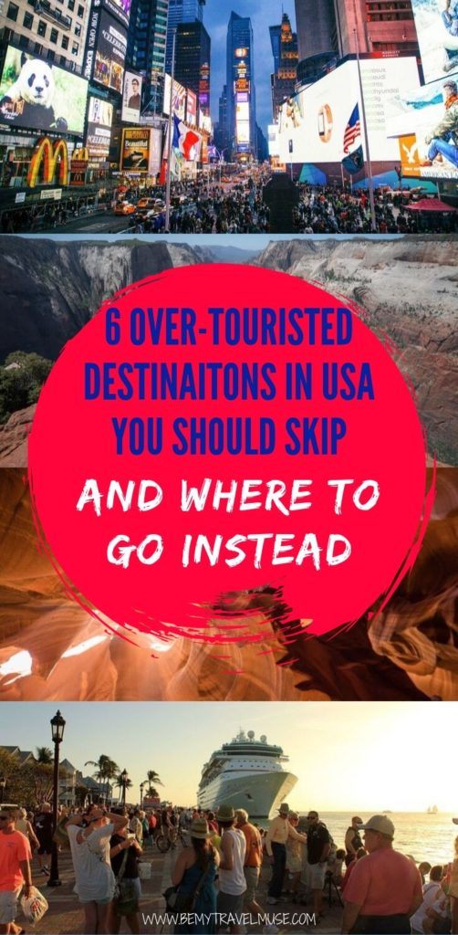 Thanks to overtourism, some popular travel destinations in the USA are currently suffering from crazy crowds & inflated prices. Click to see 6 alternative travel destinations that are equally, if not more amazing that you should visit instead! #USATravelTips