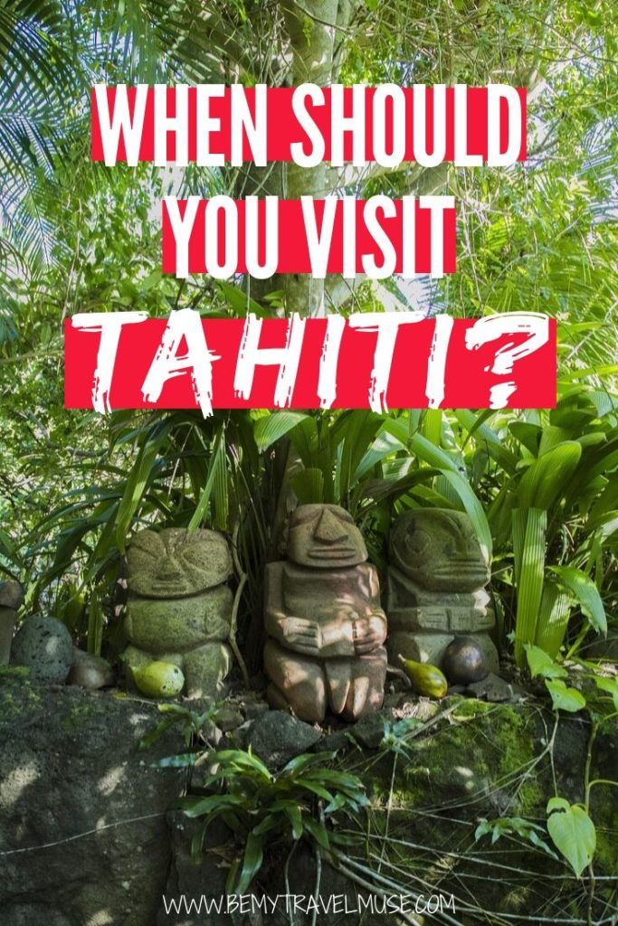 When should you visit Tahiti? While Tahiti doesn't have the typical seasons like most countries, the humidity and rainfall level may affect your travel experience. Click to learn everything you need to know, including when is the best time of the year to visit Tahiti, and tips on costs and crowds! #Tahiti