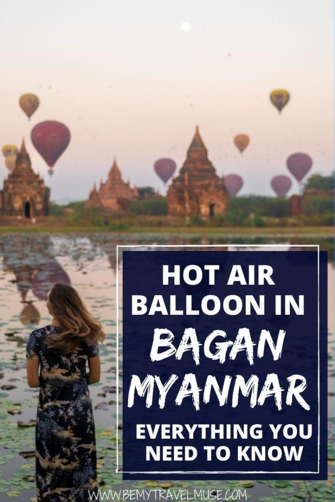 Considering taking a hot air balloon ride in Bagan, Myanmar? Here's everything you need to know, including the cost, best company to book your flight, plus photography tips! #Bagan #Myanmar