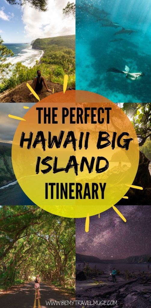 The perfect Hawaii Big Island itinerary with a complete list of awesome things to do and places to see. Use this guide to plan your trip that's filled with beaches, mountains, waterfalls, lookout points and volcanoes! #Hawaii