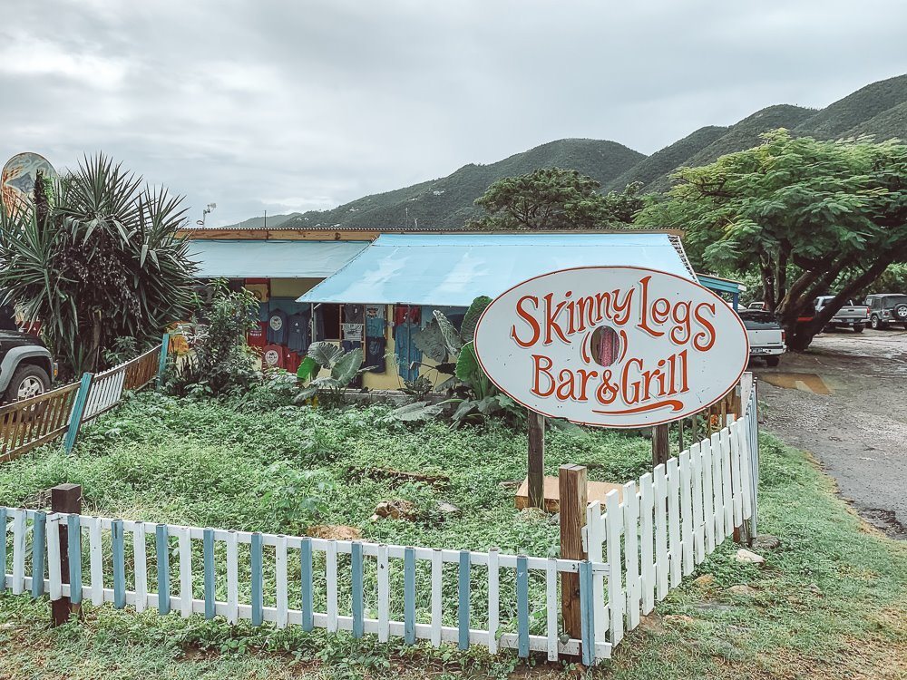 exterior of skinny legs restaurant in st john usvi