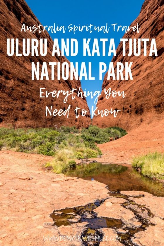 Australia spiritual travel guide to Uluru and Kata Tjuta National Park, an Australian icon with amazing views and spiritual healing elements. Click for a full guide with things to do, best places to stay, and other essential tips to help plan your trip! #Uluru #KataTjuta