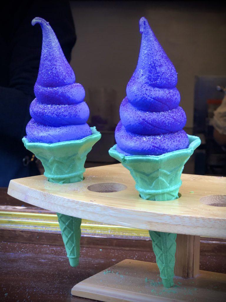 Purpleberry soft ice cream in Ikseon-dong in Seoul, South Korea