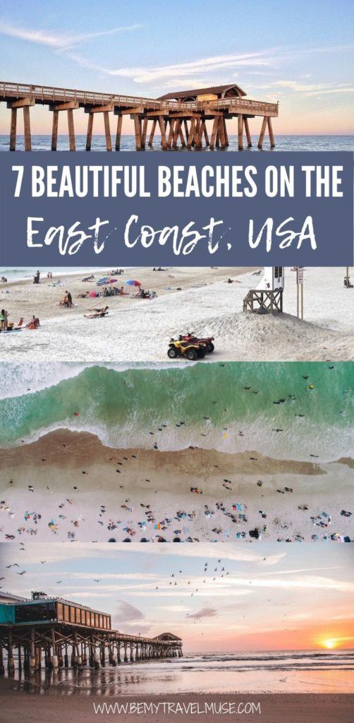 Click to see 7 of the most beautiful beaches on the US east coast, from Maine, New Jersey, Delaware, North Carolina, South Carolina, Georgia, to Florida! Get insider tips and plan a relaxing trip to the beach with this guide! 