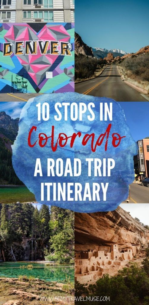 The 10 best stops in Colorado for an epic road trip. Explore Denver, Rocky Mountain National Park, Garden of the Gods and so much more with this road trip itinerary. Get insider tips and accommodation guide to help you plan your road trip to Colorado! #Colorado