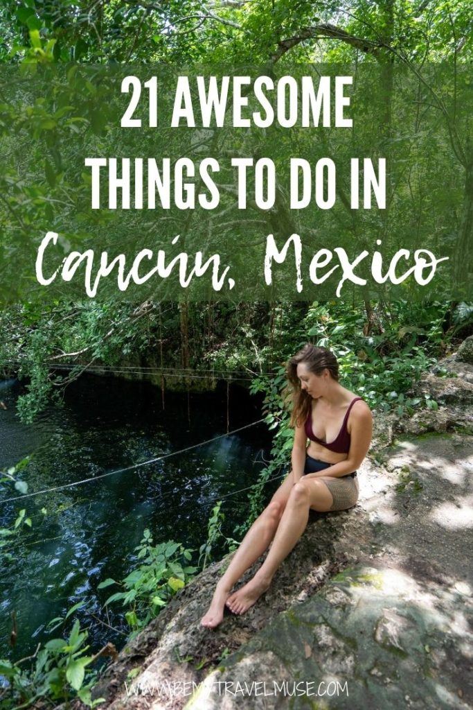 21 awesome things to do in Cancún, Mexico, including swimming with whale sharks, exploring cenotes, and staying in a bubble in the jungle. Check this list out and plan an amazing trip to Cancun! #Cancun #Mexico