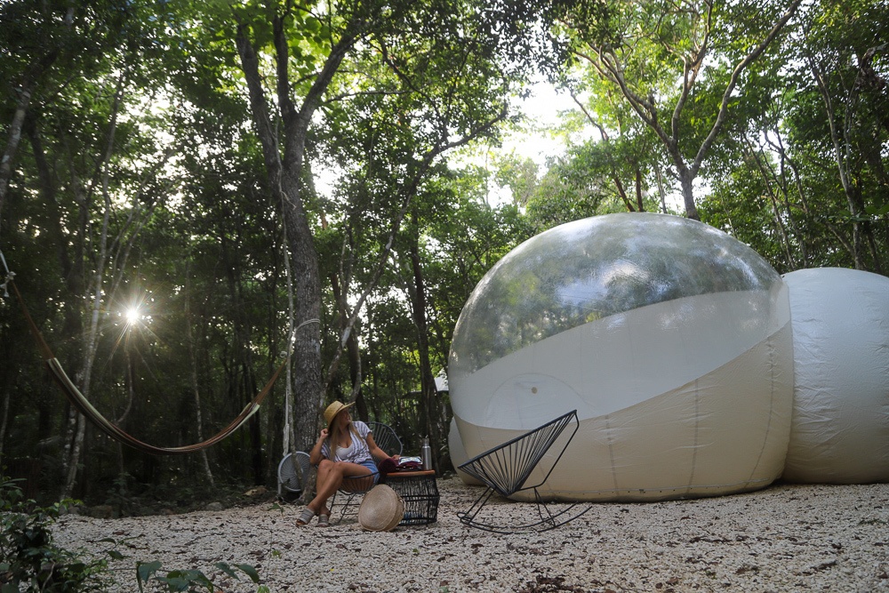 cancun things to do jungle bubble hotel