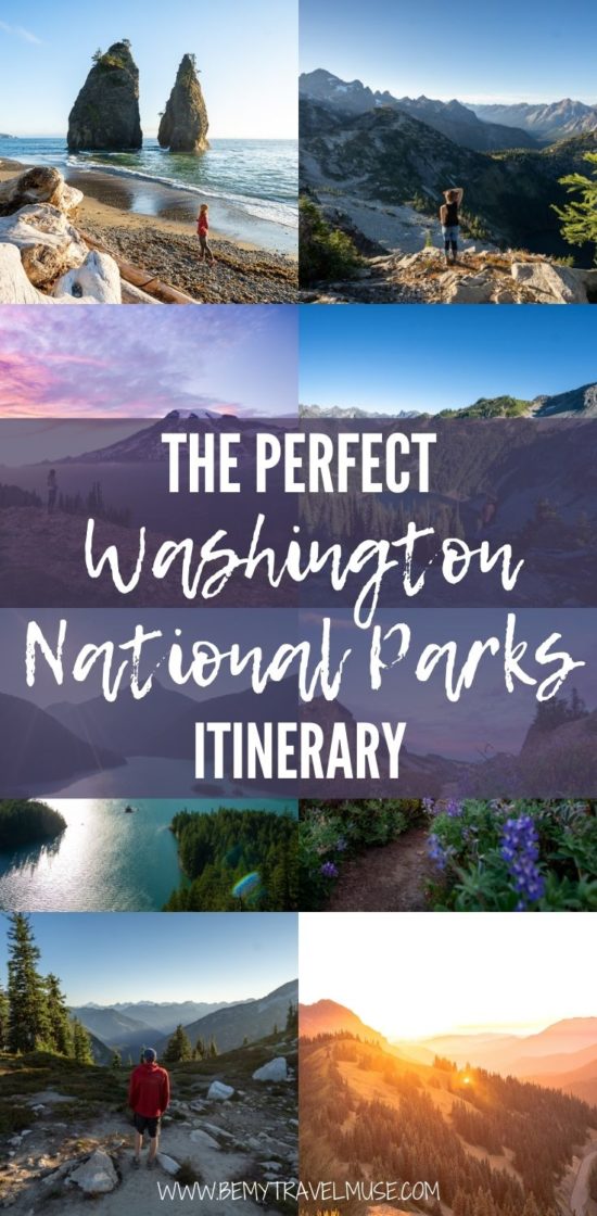 Visiting Washington? Here is the perfect Washington national park itinerary to help you plan an awesome outdoor adventure! See the best things to do in Mount Rainier National Park, Olympic National Park and North Cascades National Park, plus tips on accommodation to make planning easy! #Washington