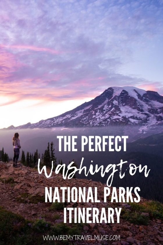 The perfect Washington national parks itinerary, with a complete, insider guide to Mount Rainier National Park, Olympic National Park, and North Cascades National Park, with the best things to do in each area, and tips on accommodation! #Washington