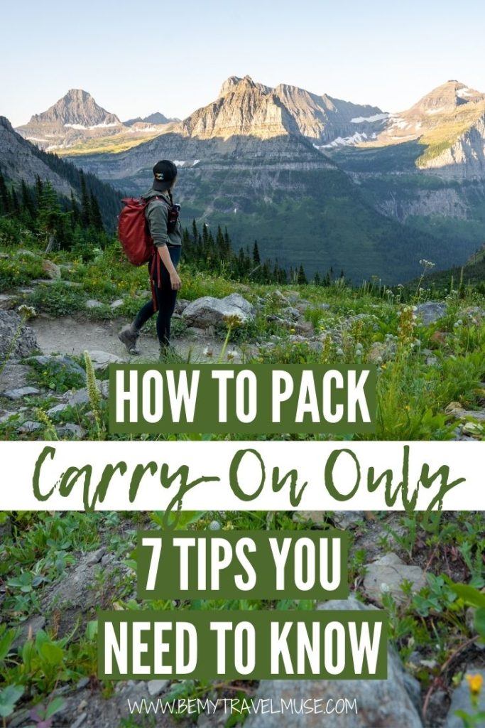 7 tips to help you pack carry-on only, from an expert traveler who has traveled mostly with carry-on only for 8+ years! Learn how to pack light for your travels, without compromising on style!