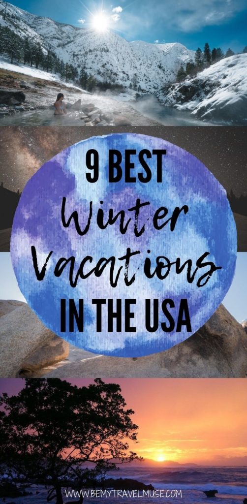 Planning a winter vacation in the USA? Here are 9 gorgeous trips that are perfect in wintertime. If you are craving for a warmer holiday, check out the California desert, Utah National Parks, Hawaii, and more. Want to see some snow? Idaho, Washington D.C. and more await. Click to see the best things to do and best places to see in each destination now. #USATravelTips #WinterTravel