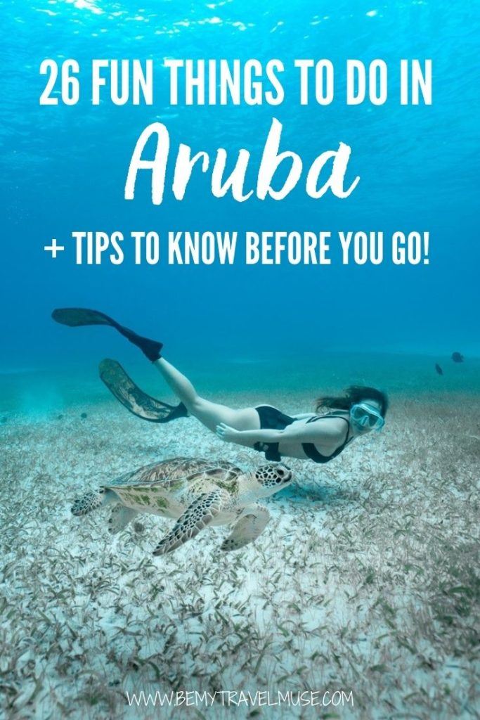 Visiting Aruba soon? Here are 26 fun things to do in Aruba, plus insider tips you must know before you go. See where the best beaches, unique spots like caves, natural pool, bridges, restaurants, and snorkeling/scuba diving spots are. If you are planning an Aruba itinerary, this list will help you figure out the best things to do in the country. #Aruba