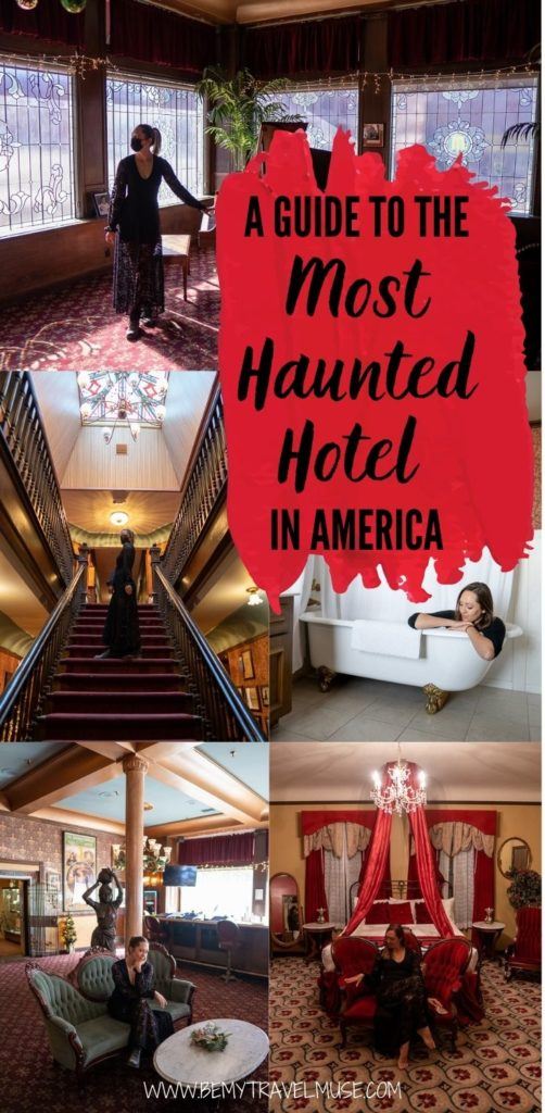 A complete guide to the most haunted hotel in America - Mizpah Hotel in Nevada. If you are doing a road trip on the US 95, this is the perfect stop between Reno and Las Vegas. Click for more information about this haunted hotel and book your stay now. #HauntedHotels