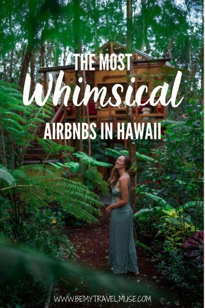Click to see the best Airbnbs in Hawaii! If you are planning a trip to Hawaii and prefer a unique accommodation experience, here are some of the best places to stay when in Hawaii - most of which are close to nature or the beach, many of them are treehouses and cabins, and all of them are absolutely gorgeous! Click to see the list now. #Hawaii
