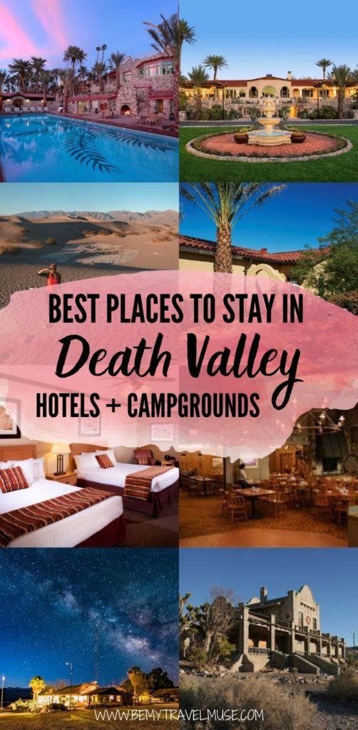 Here are the best places to stay in Death Valley National Park! If you are looking for the best hotels in Death Valley National Park, this list has some good options for you. If you are looking for the best campgrounds in Death Valley National Park, check out the 9 campgrounds listed with insider tips. Finally, if you are planning to do backcountry camping in Death Valley National Park, I have some important tips for you. Click to read them all now!